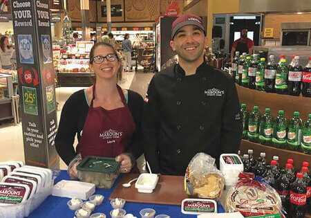 Laura and Ryan Abdallah are traveling across the Maritimes to introduce Sobeys customers to The Original Maroun's Garlic Spread//Submitted Photo