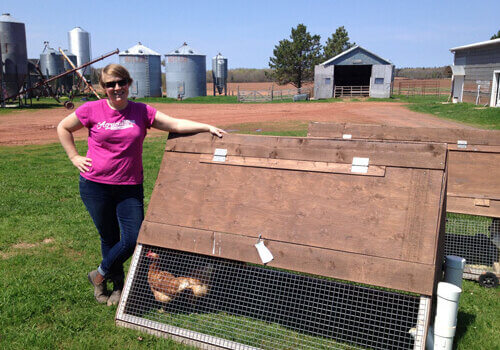 Sally Bernard, co-owner and operator of Barnyard Organics in Freetown, PEI//Photo Credit: Katherine Bell