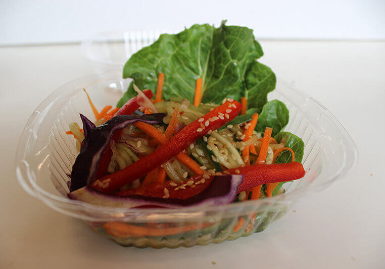 Prepared salads are available at the new retail shop at Nabuur's Gardens. Photo credit: Hanna Hameline