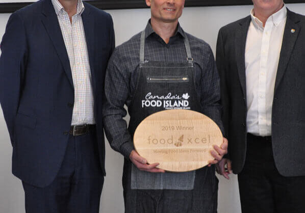 Brian Inglis, CEO of Food Island Partnership, Rob Morrison, Chris Palmer, Minister of Economic Development and Tourism