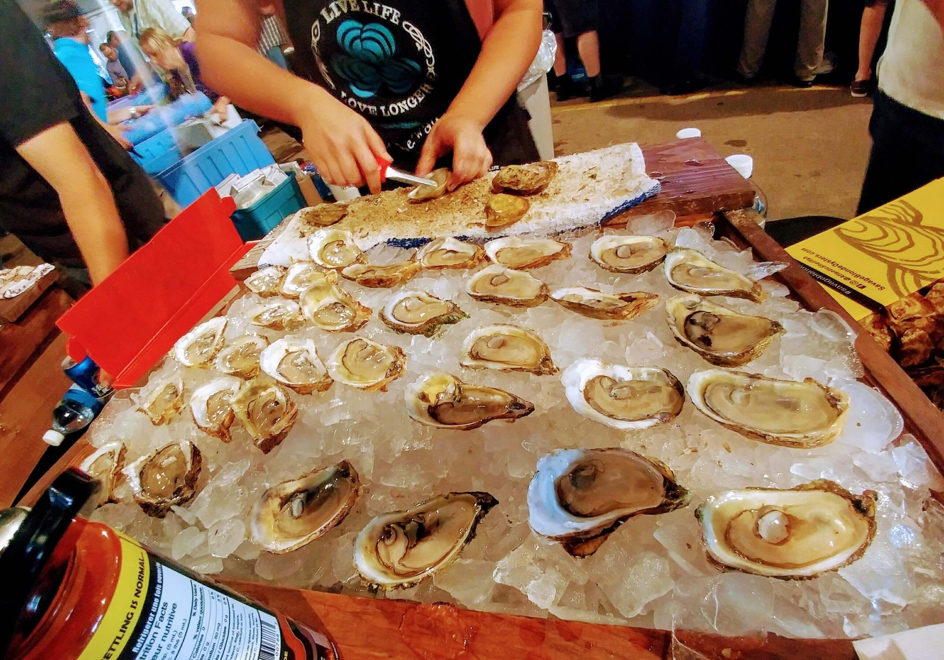 Oyster bar at Feast and Frolic// Photo Credit: Shannon Courtney/Saly