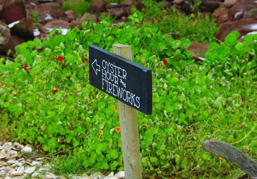 A sign points the way at FireWorks  Photo credit: Cheryl Young/Salty