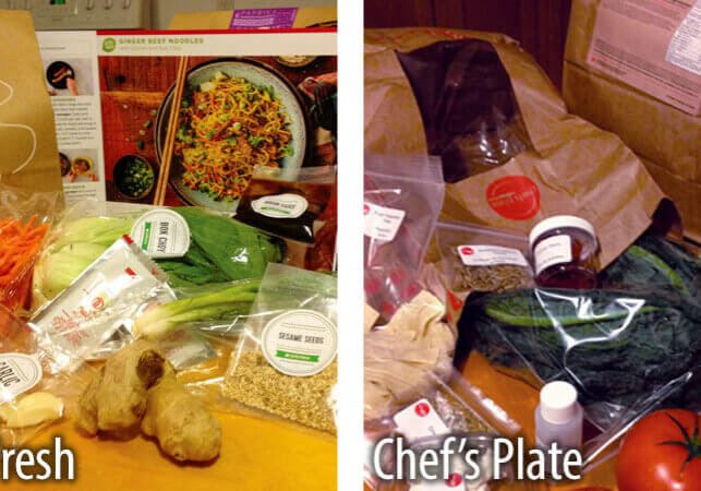 Meal kit ingredients//Photo credit: Katherine Bell