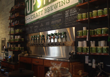 Upstreet's taproom has become a well-loved community hub//Photo Credit: Jessica L. Fritz