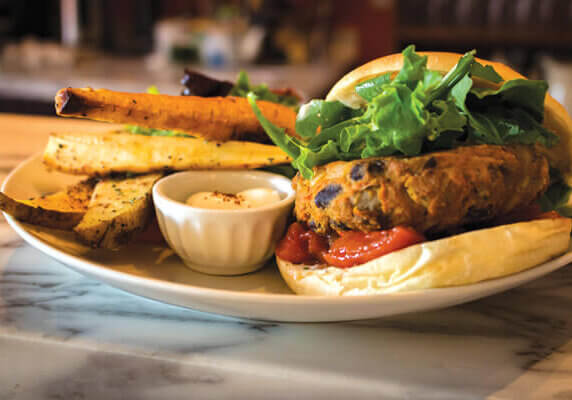 Veggie burger from My Plum, My Duck, one of the restaurants competing in this year's Veg it Up! challenge//Photo Credit: Richard Schroeter