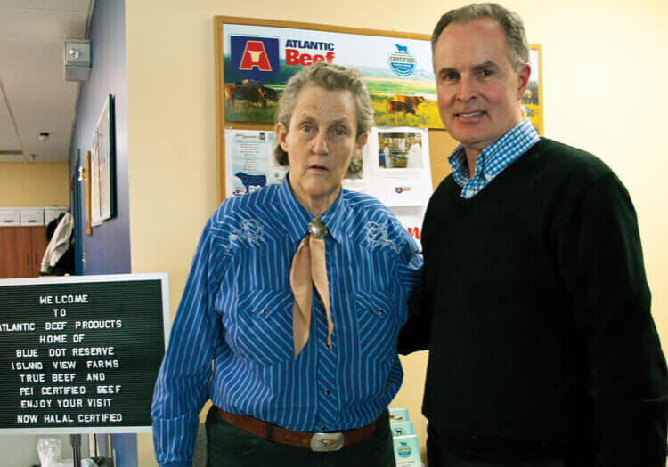 Dr Temple Grandin and Russ Mallard, president of ABPI//Photo credit: Laura Weatherbie/Salty
