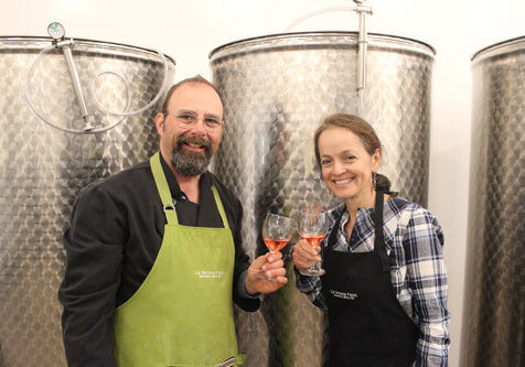Charles and Laura Lipnicki of Island Honey Wine.//Photo Credit: Hanna Hameline