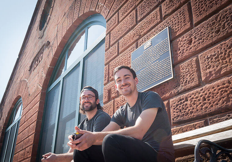 Sean Bruinooge (L) and Chris Francis (R) of Receiver Coffee Co.partner with Breadworks at new Water St roastery. Photo credit: Laura Weatherbie/Salty